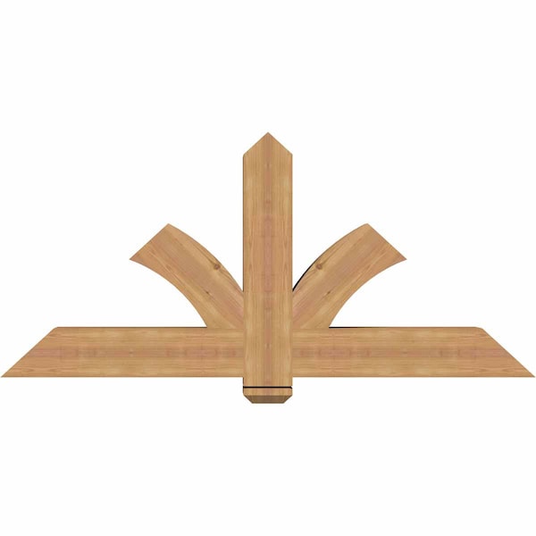 Ekena Millwork Redmond Smooth Timber Gable Bracket, Western Red Cedar, 60"W x 27"H x 5 1/2"D x 5 1/2"F, 11/12 Pitch GBW060X27X0606RED00SWR - main